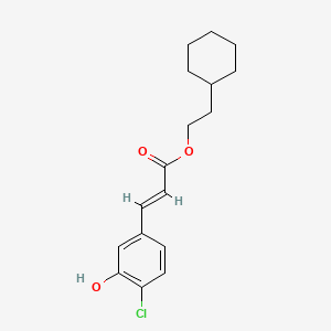 molecular formula C17H21ClO3 B8246121 (E)-2-Cyclohexylethyl 3-(4-chloro-3-hydroxyphenyl)acrylate 