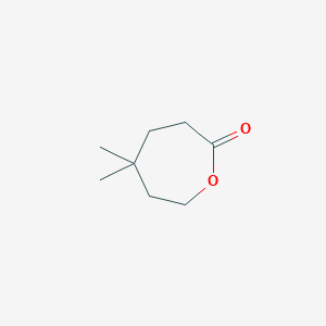 molecular formula C8H14O2 B8246136 5,5-二甲基氧杂环庚-2-酮 