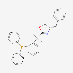 molecular formula C31H30NOP B8246219 (S)-4-Benzyl-2-(2-(2-(diphenylphosphino)phenyl)propan-2-yl)-4,5-dihydrooxazole 