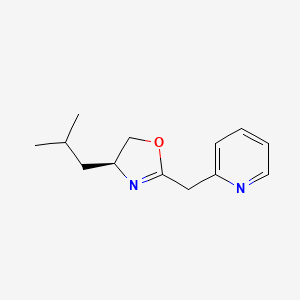 molecular formula C13H18N2O B8246248 (S)-4-Isobutyl-2-(pyridin-2-ylmethyl)-4,5-dihydrooxazole 