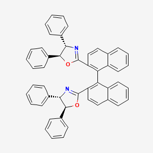 molecular formula C50H36N2O2 B8246276 (R)-2,2'-Bis((4S,5S)-4,5-diphenyl-4,5-dihydrooxazol-2-yl)-1,1'-binaphthalene 