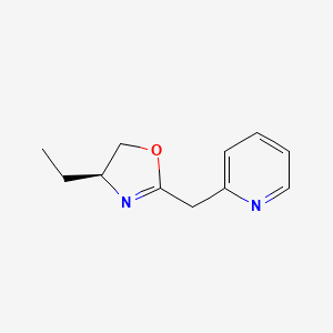 molecular formula C11H14N2O B8246278 (S)-4-Ethyl-2-(pyridin-2-ylmethyl)-4,5-dihydrooxazole 