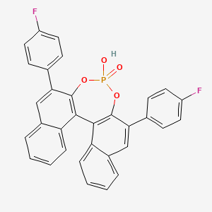 molecular formula C32H19F2O4P B8246282 (11bR)-2,6-Bis(4-fluorophenyl)-4-hydroxydinaphtho[2,1-d:1',2'-f][1,3,2]dioxaphosphepine 4-oxide 