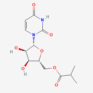 molecular formula C13H18N2O7 B8246289 [(2R,3S,4R,5R)-5-(2,4-dioxopyrimidin-1-yl)-3,4-dihydroxyoxolan-2-yl]methyl 2-methylpropanoate 