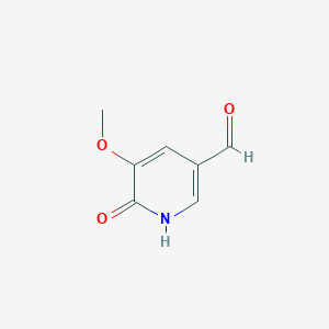 molecular formula C7H7NO3 B8246305 6-Hydroxy-5-methoxypyridine-3-carbaldehyde 