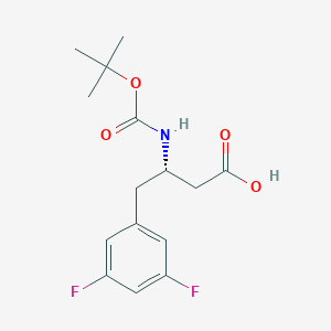 molecular formula C15H19F2NO4 B8246321 (S)-3-((tert-Butoxycarbonyl)amino)-4-(3,5-difluorophenyl)butanoic acid 