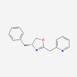 molecular formula C16H16N2O B8246352 (R)-4-Benzyl-2-(pyridin-2-ylmethyl)-4,5-dihydrooxazole 