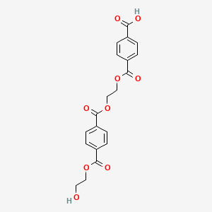 molecular formula C20H18O9 B8246392 4-((2-((4-((2-Hydroxyethoxy)carbonyl)benzoyl)oxy)ethoxy)carbonyl)benzoic acid 