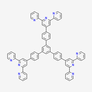 molecular formula C69H45N9 B8246398 4',4''''-[5'-(4-[2,2':6',2''-Terpyridin]-4'-ylphenyl)[1,1':3',1''-terphenyl]-4,4''-diyl]bis[2,2':6',2''-terpyridine] 