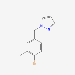 molecular formula C11H11BrN2 B8246447 1-(4-Bromo-3-methylbenzyl)-1H-pyrazole 