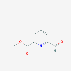 molecular formula C9H9NO3 B8246487 Methyl 6-formyl-4-methylpyridine-2-carboxylate 