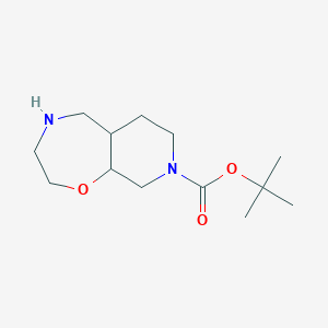 molecular formula C13H24N2O3 B8246510 tert-butyl 3,4,5,5a,6,7,9,9a-octahydro-2H-pyrido[4,3-f][1,4]oxazepine-8-carboxylate 
