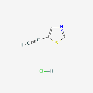 molecular formula C5H4ClNS B8246579 5-Ethynylthiazole hydrochloride 