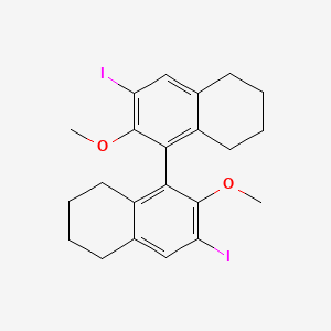 molecular formula C22H24I2O2 B8246585 3,3'-Diiodo-2,2'-dimethoxy-5,5',6,6',7,7',8,8'-octahydro-1,1'-binaphthalene 