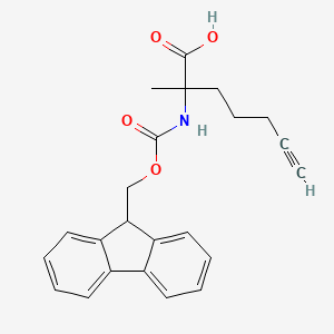 molecular formula C23H23NO4 B8246594 Fmoc-alpha-Me-Gly(Pentynyl)-OH 