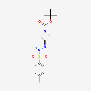 molecular formula C15H21N3O4S B8246623 Tert-butyl 3-(2-tosylhydrazono)azetidine-1-carboxylate 