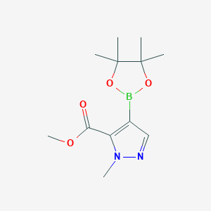 molecular formula C12H19BN2O4 B8246692 methyl 1-methyl-4-(4,4,5,5-tetramethyl-1,3,2-dioxaborolan-2-yl)-1H-pyrazole-5-carboxylate 