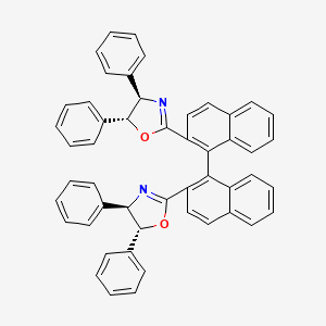 molecular formula C50H36N2O2 B8246698 (R)-2,2'-Bis((4R,5R)-4,5-diphenyl-4,5-dihydrooxazol-2-yl)-1,1'-binaphthalene 