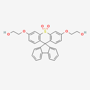 molecular formula C29H24O6S B8246704 3',6'-Bis(2-hydroxyethoxy)spiro[fluorene-9,9'-thioxanthene] 10',10'-dioxide 