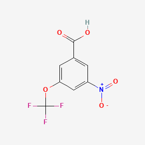 molecular formula C8H4F3NO5 B8246757 3-Nitro-5-(trifluoromethoxy)benzoic acid CAS No. 1803884-01-6
