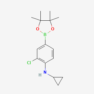 2-chloro-N-cyclopropyl-4-(4,4,5,5-tetramethyl-1,3,2-dioxaborolan-2-yl)aniline
