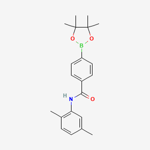 molecular formula C21H26BNO3 B8246784 N-(2,5-Dimethylphenyl)-4-(4,4,5,5-tetramethyl-1,3,2-dioxaborolan-2-yl)benzamide 