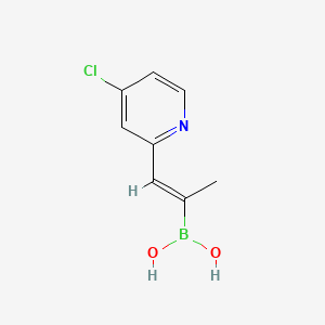molecular formula C8H9BClNO2 B8246785 (Z)-(1-(4-Chloropyridin-2-yl)prop-1-en-2-yl)boronic acid 