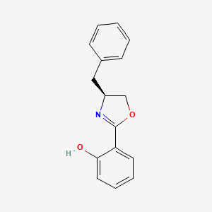 molecular formula C16H15NO2 B8246825 6-[(4S)-4-benzyl-1,3-oxazolidin-2-ylidene]cyclohexa-2,4-dien-1-one CAS No. 163165-92-2