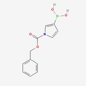molecular formula C12H12BNO4 B8246869 (1-((Benzyloxy)carbonyl)-1H-pyrrol-3-yl)boronic acid 