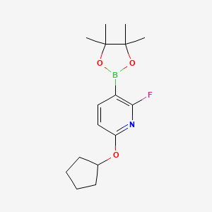 6-(Cyclopentyloxy)-2-fluoro-3-(4,4,5,5-tetramethyl-1,3,2-dioxaborolan-2-yl)pyridine