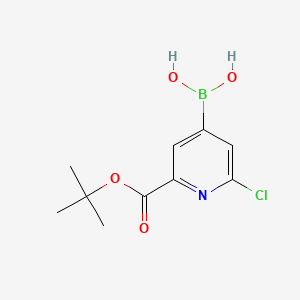 molecular formula C10H13BClNO4 B8246919 (2-(tert-Butoxycarbonyl)-6-chloropyridin-4-yl)boronic acid 