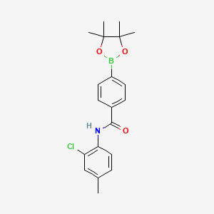 molecular formula C20H23BClNO3 B8246922 N-(2-Chloro-4-methylphenyl)-4-(4,4,5,5-tetramethyl-1,3,2-dioxaborolan-2-yl)benzamide 