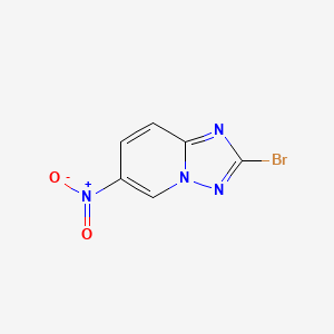 molecular formula C6H3BrN4O2 B8246960 2-Bromo-6-nitro-[1,2,4]triazolo[1,5-a]pyridine 