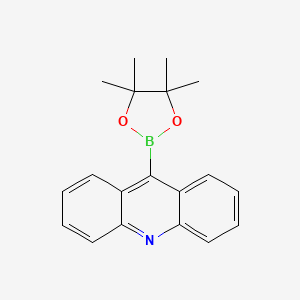 molecular formula C19H20BNO2 B8246985 9-(4,4,5,5-Tetramethyl-1,3,2-dioxaborolan-2-YL)acridine 