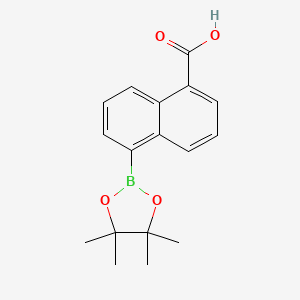 molecular formula C17H19BO4 B8246994 5-(4,4,5,5-Tetramethyl-1,3,2-dioxaborolan-2-yl)-1-naphthoic acid 