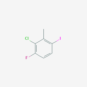 molecular formula C7H5ClFI B8247009 2-Chloro-1-fluoro-4-iodo-3-methylbenzene 