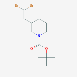 molecular formula C12H19Br2NO2 B8247015 tert-Butyl 3-(2,2-dibromovinyl)piperidine-1-carboxylate 