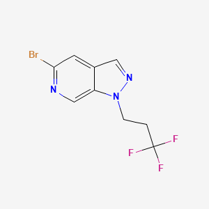 molecular formula C9H7BrF3N3 B8247047 5-Bromo-1-(3,3,3-trifluoropropyl)-1H-pyrazolo[3,4-c]pyridine 