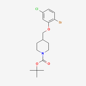 molecular formula C17H23BrClNO3 B8247053 tert-Butyl 4-((2-bromo-5-chlorophenoxy)methyl)piperidine-1-carboxylate 