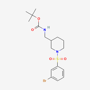 molecular formula C17H25BrN2O4S B8247059 tert-Butyl ((1-((3-bromophenyl)sulfonyl)piperidin-3-yl)methyl)carbamate 