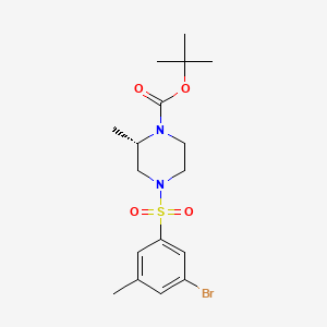 molecular formula C17H25BrN2O4S B8247075 (S)-tert-Butyl 4-((3-bromo-5-methylphenyl)sulfonyl)-2-methylpiperazine-1-carboxylate 