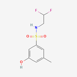 molecular formula C9H11F2NO3S B8247094 N-(2,2-Difluoroethyl)-3-hydroxy-5-methylbenzenesulfonamide 