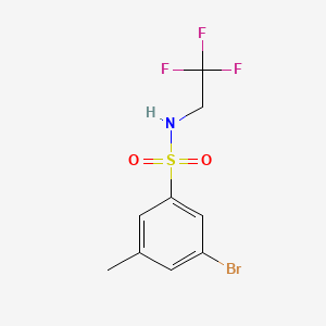 molecular formula C9H9BrF3NO2S B8247102 3-Bromo-5-methyl-N-(2,2,2-trifluoroethyl)benzenesulfonamide 