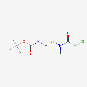 molecular formula C11H21ClN2O3 B8247148 tert-Butyl (2-(2-chloro-N-methylacetamido)ethyl)(methyl)carbamate 