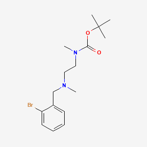 molecular formula C16H25BrN2O2 B8247153 tert-Butyl (2-((2-bromobenzyl)(methyl)amino)ethyl)(methyl)carbamate 