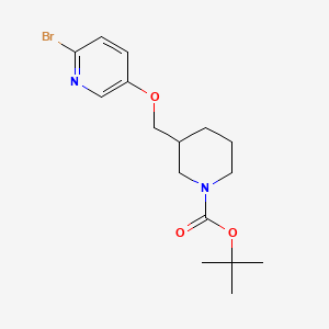 molecular formula C16H23BrN2O3 B8247159 tert-Butyl 3-(((6-bromopyridin-3-yl)oxy)methyl)piperidine-1-carboxylate 