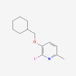 molecular formula C13H18INO B8247166 3-(Cyclohexylmethoxy)-2-iodo-6-methylpyridine 