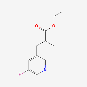 molecular formula C11H14FNO2 B8247194 Ethyl 3-(5-fluoropyridin-3-yl)-2-methylpropanoate 
