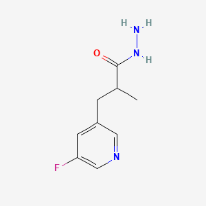 molecular formula C9H12FN3O B8247200 3-(5-Fluoropyridin-3-yl)-2-methylpropanehydrazide 