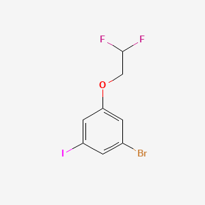 molecular formula C8H6BrF2IO B8247202 1-Bromo-3-(2,2-difluoroethoxy)-5-iodobenzene 